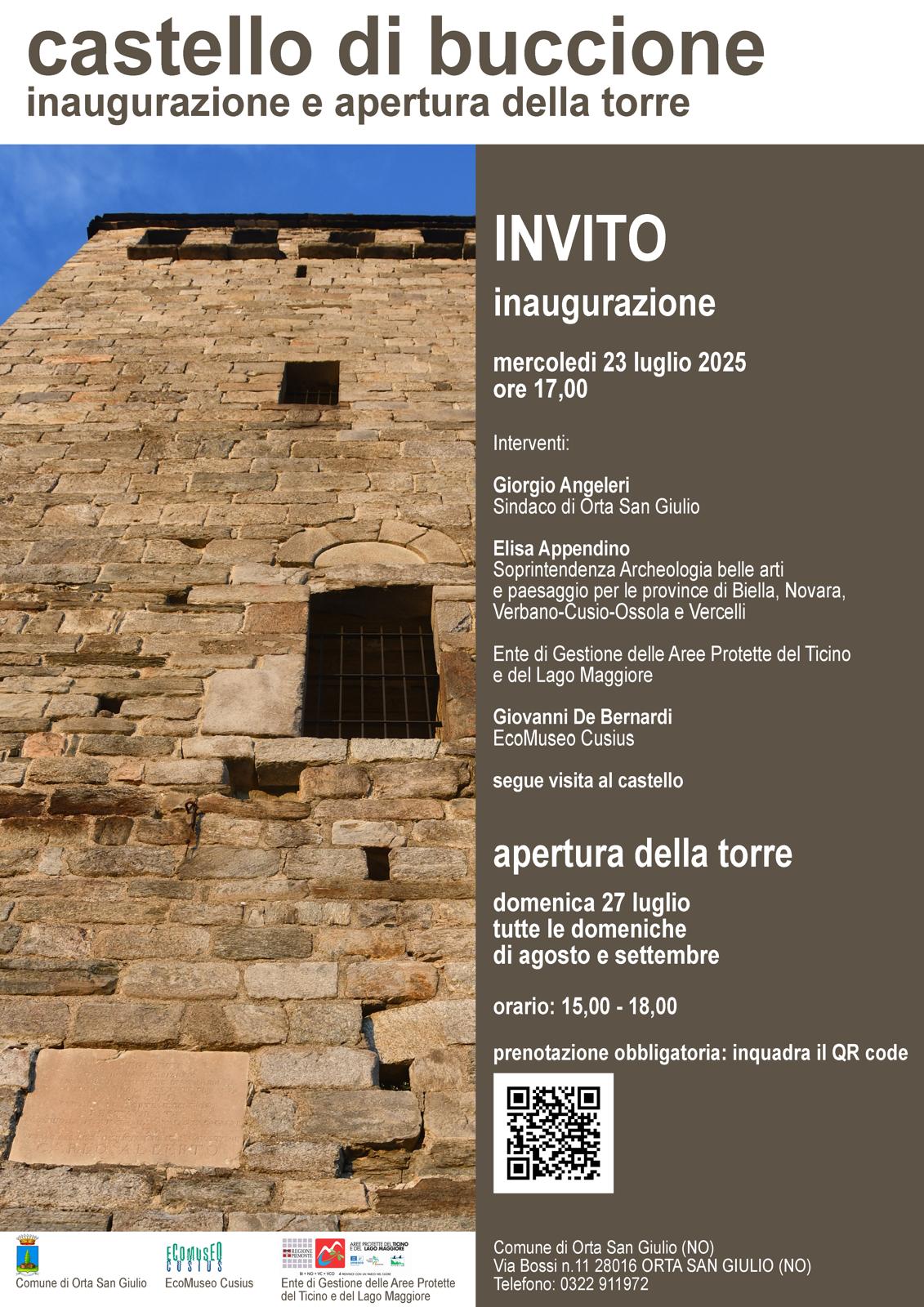 Apertura torre di Buccione